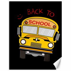 Back To School - School Bus Canvas 12  X 16   by Valentinaart