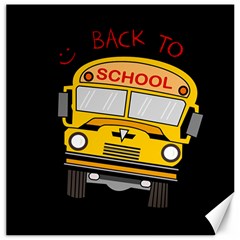 Back To School - School Bus Canvas 16  X 16   by Valentinaart