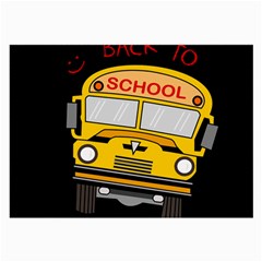 Back To School - School Bus Large Glasses Cloth by Valentinaart