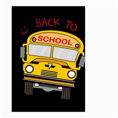 Back To School - School Bus Small Garden Flag (two Sides) by Valentinaart