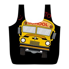 Back To School - School Bus Full Print Recycle Bags (l)  by Valentinaart