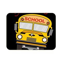 Back To School - School Bus Double Sided Flano Blanket (mini)  by Valentinaart
