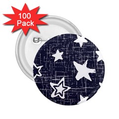 Star Space Line Blue Art Cute Kids 2 25  Buttons (100 Pack) 