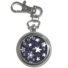 Star Space Line Blue Art Cute Kids Key Chain Watches