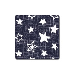 Star Space Line Blue Art Cute Kids Square Magnet by Mariart