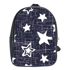 Star Space Line Blue Art Cute Kids School Bag (large) by Mariart
