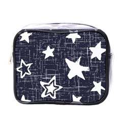 Star Space Line Blue Art Cute Kids Mini Toiletries Bags by Mariart