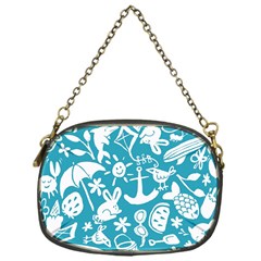 Summer Icons Toss Pattern Chain Purses (one Side) 