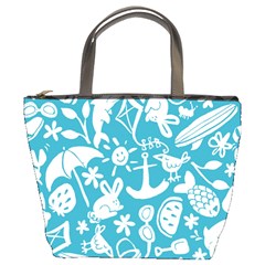 Summer Icons Toss Pattern Bucket Bags by Mariart