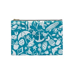 Summer Icons Toss Pattern Cosmetic Bag (medium)  by Mariart