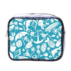 Summer Icons Toss Pattern Mini Toiletries Bags