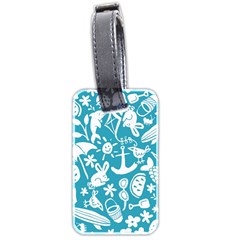 Summer Icons Toss Pattern Luggage Tags (two Sides)