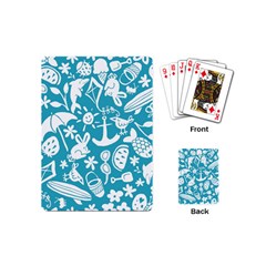 Summer Icons Toss Pattern Playing Cards (mini)  by Mariart