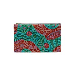 Recursive Coupled Turing Pattern Red Blue Cosmetic Bag (small)  by Mariart