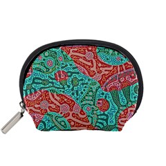 Recursive Coupled Turing Pattern Red Blue Accessory Pouches (small)  by Mariart