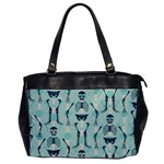 Skull Skeleton Repeat Pattern Subtle Rib Cages Bone Monster Halloween Office Handbags Front