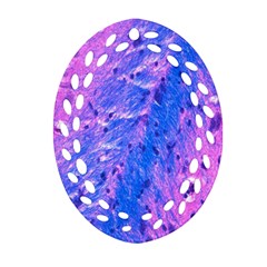 The Luxol Fast Blue Myelin Stain Oval Filigree Ornament (two Sides)