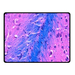 The Luxol Fast Blue Myelin Stain Double Sided Fleece Blanket (small)  by Mariart