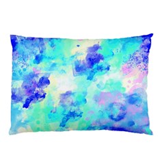 Transparent Colorful Rainbow Blue Paint Sky Pillow Case