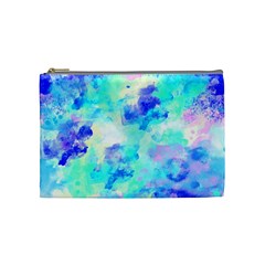 Transparent Colorful Rainbow Blue Paint Sky Cosmetic Bag (medium) 