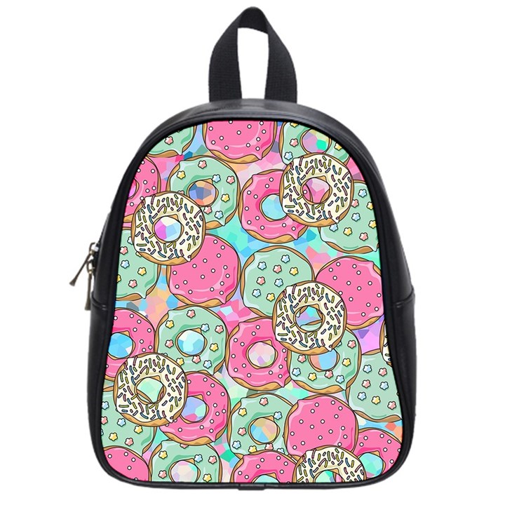 Donuts pattern School Bag (Small)