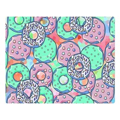 Donuts Pattern Double Sided Flano Blanket (large) 