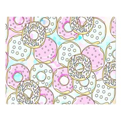 Donuts Pattern Double Sided Flano Blanket (large) 