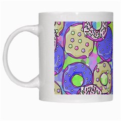 Donuts Pattern White Mugs by ValentinaDesign