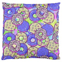 Donuts Pattern Large Cushion Case (two Sides) by ValentinaDesign