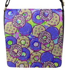 Donuts Pattern Flap Messenger Bag (s) by ValentinaDesign