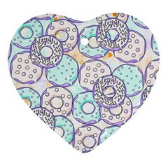 Donuts Pattern Ornament (heart) by ValentinaDesign