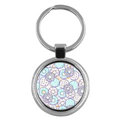 Donuts Pattern Key Chains (round)  by ValentinaDesign