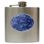 Heart pattern Hip Flask (6 oz) Front