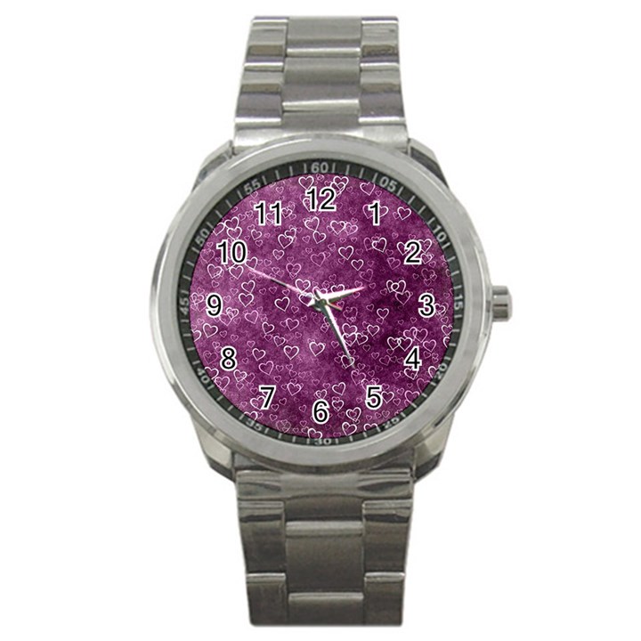 Heart pattern Sport Metal Watch