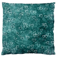 Heart Pattern Large Cushion Case (one Side) by ValentinaDesign