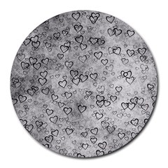 Heart Pattern Round Mousepads by ValentinaDesign