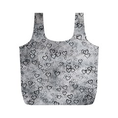 Heart Pattern Full Print Recycle Bags (m)  by ValentinaDesign