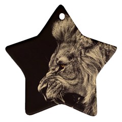 Angry Male Lion Ornament (Star)