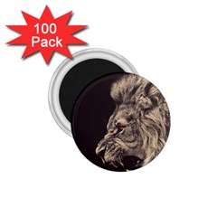 Angry Male Lion 1.75  Magnets (100 pack) 