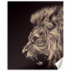 Angry Male Lion Canvas 16  x 20  