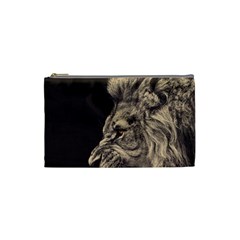 Angry Male Lion Cosmetic Bag (Small) 