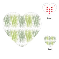 Weeds Grass Green Yellow Leaf Playing Cards (heart) 