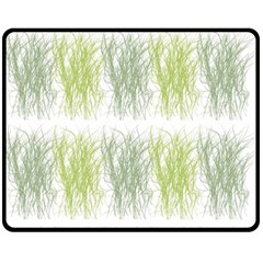 Weeds Grass Green Yellow Leaf Fleece Blanket (medium) 