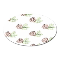 Pinecone Pattern Oval Magnet by Mariart