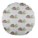 Pinecone Pattern Large 18  Premium Flano Round Cushions Front