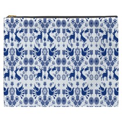 Rabbits Deer Birds Fish Flowers Floral Star Blue White Sexy Animals Cosmetic Bag (xxxl) 