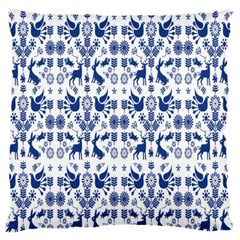 Rabbits Deer Birds Fish Flowers Floral Star Blue White Sexy Animals Standard Flano Cushion Case (two Sides)