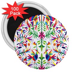 Peacock Rainbow Animals Bird Beauty Sexy 3  Magnets (100 Pack)