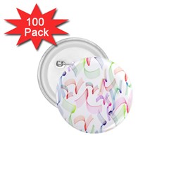 Rainbow Green Purple Pink Red Blue Pattern Zommed 1 75  Buttons (100 Pack) 