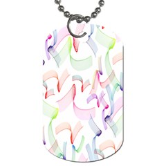 Rainbow Green Purple Pink Red Blue Pattern Zommed Dog Tag (one Side)